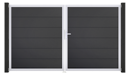 GroJa BasicLine Tor 2-flügelig , Rahmen EV1 3000 x 1800 mm