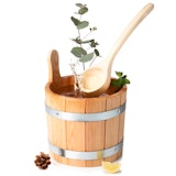 Liebenstein Sauna Eimer mit Kelle aus Lärche/Espe (5L)Zubehörbild