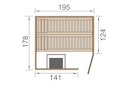 Vorschaubild Weka Premium Massivholzsauna Turku 1 Sparset 3 inkl. 9 kW Kompakt-Ofen - 45 mm