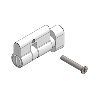 Griffwerk WC-Knaufzylinder -Graphitschwarz PZ, f. Schlossgegenseite EN-Norm -für Glasschlösser 21|26mm