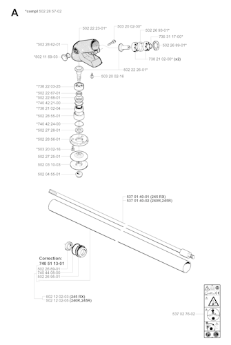 Husqvarna Motorsensen/Freischneider 245 EPA, 20010100001-current, US