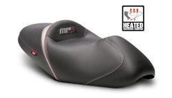 SHAD Komfortsitzbank schwarz/grau/blaue Nähte - Piaggio