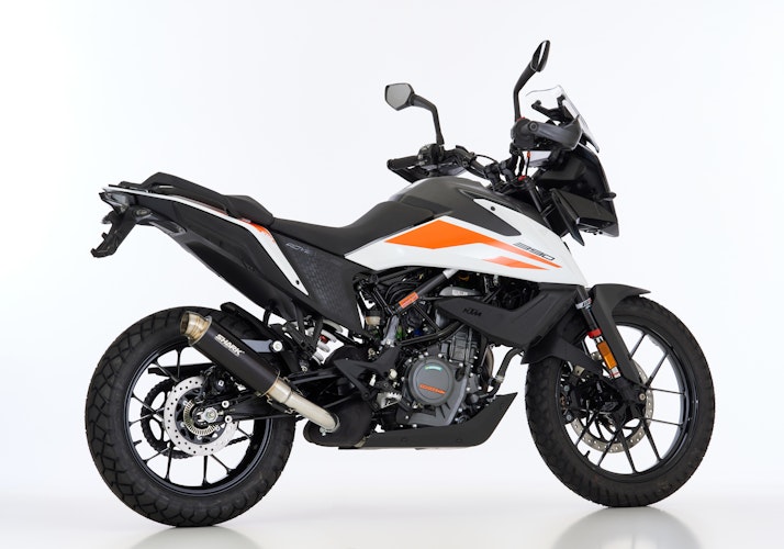 SHARK SLIP-ON Aluminium eloxiert schwarz SRC 4 für KTM 390 Adventure EURO4 EURO5 