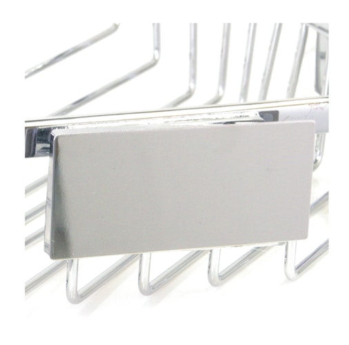 Bravat Sichtblende für Klebepunkte für Duschkörbe, chrom