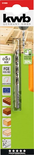 kwb Akku Top HSS Hartholzbohrer  5,0 mm SB 511905