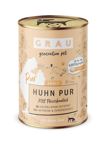 grau Hund 400 Gramm Hundenassfutter