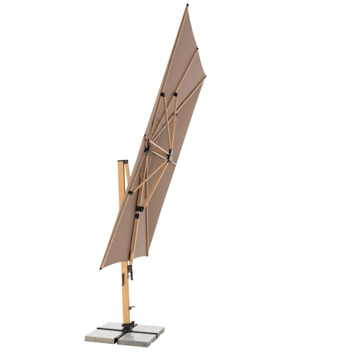 doppler Pendelschirm ALU WOOD 400 x 300 LED, Aluminium Esche-Optik / 100 % Polyester 180 g/m²