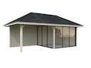 Vorschaubild Palmako Pavillon Bianca 16,6 m² Set 505 Slide Plus mit Isolierglas-Schiebetüren