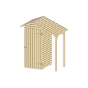 Vorschaubild Weka 14 mm Garten- und Terrassenschrank 351 A/357 A mit Schleppdach