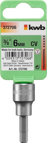 kwb Steckschl-Bit 3/8"x 6mm 6kt SB 372706