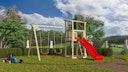 Vorschaubild Akubi Kinderspielturm Anna mit Pultdach inkl. Wellenrutsche und Doppelschaukel