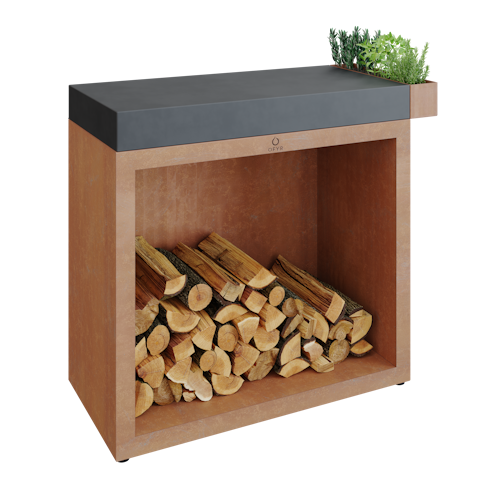 OFYR Butcher Block Storage 90 Corten Keramik Dunkelgrau