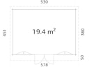 Vorschaubild Palmako Gartenhaus Lisandra 19,4 m² - 44 mm
