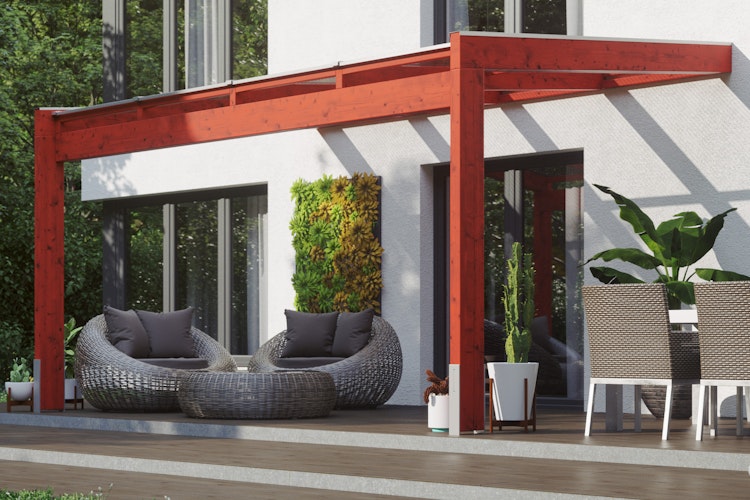 Skan Holz Terrassenüberdachung Novara Breite 450 cm