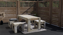 Vorschaubild  Ante Gartenmöbel-Set 2 inkl. 1 Tisch, 2 Hocker und 1 Bank