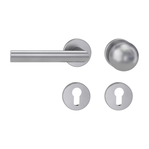 Griffwerk Wechselgarnitur OVIDA K3 Edelstahl matt - Klipptechnik