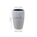 Vorschaubild Klocke Design Blumentopf Betonoptik 2er Set ⌀ 32 cm x H 52 cm, 43 cm x H 69 cm