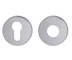 GRIFFWERK Kombi-Innen-Rosettensatz Klipptechnik rund Edelstahl matt