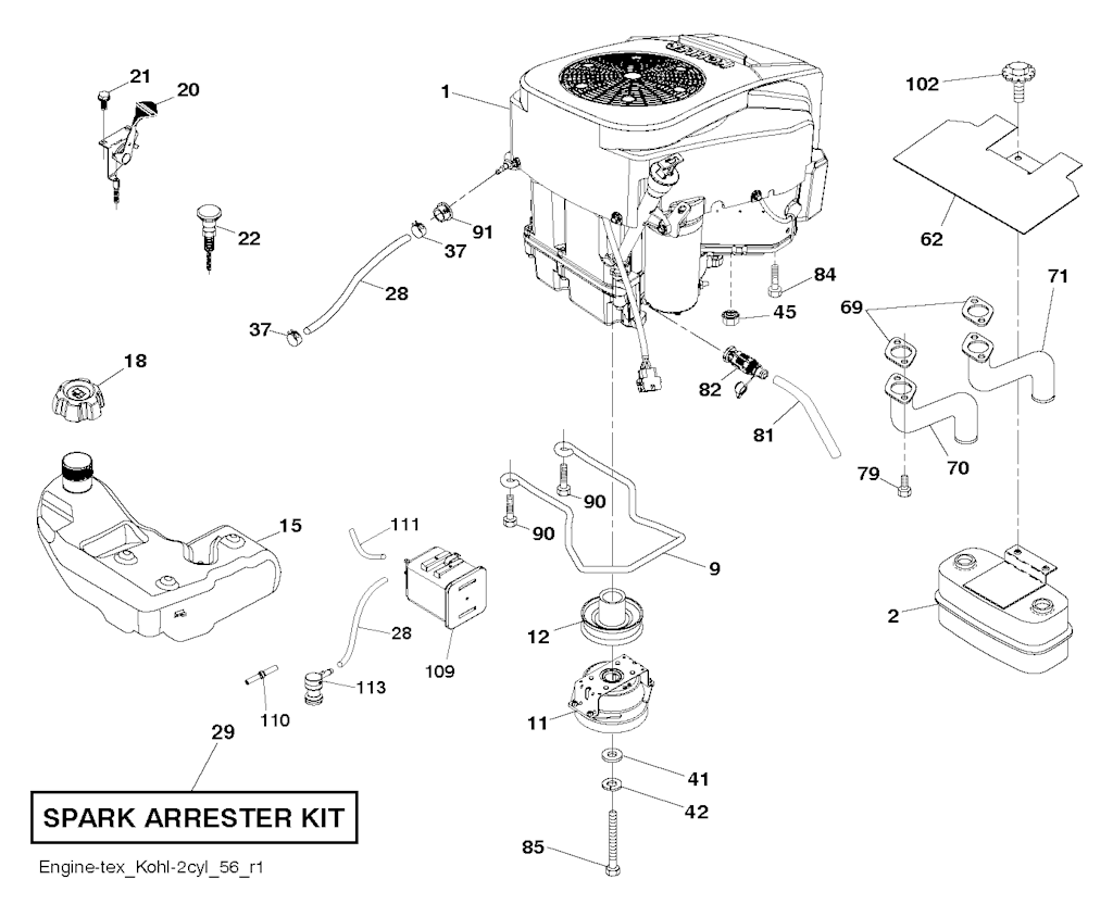 Explosionszeichnung Ersatzteile