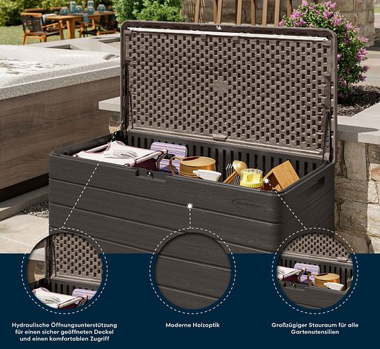 Suncast Kunststoff-Gartenbox 644 L
