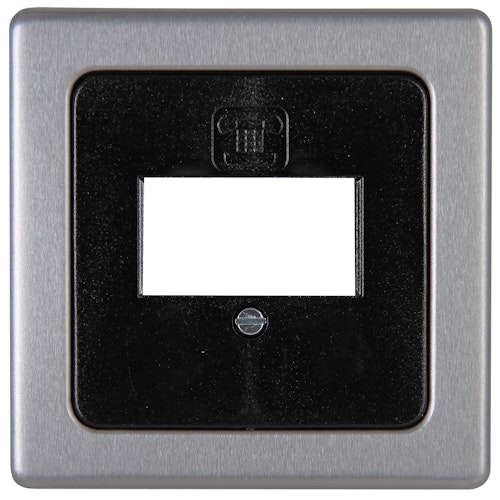 Kopp Abdeckung für TAE-Telefon-Anschlussdose VISION stahlfarben