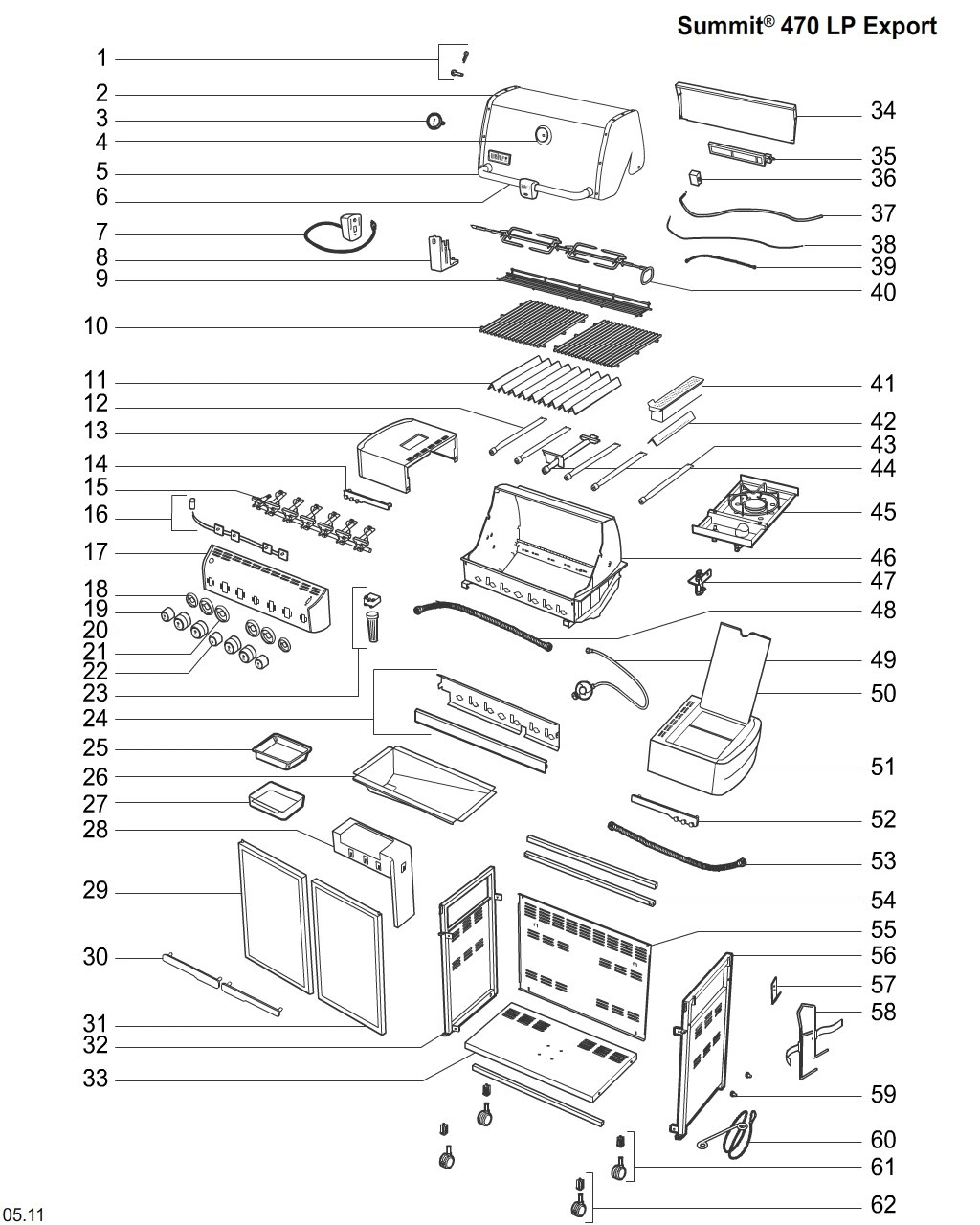 Explosionszeichnung Ersatzteile