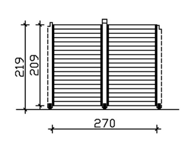 Skan Holz Wand-Element für Pavillon Toulouse