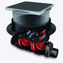 Vorschaubild KESSEL 73150.10S - Rückstaudoppelverschluss Staufix SWA für Bodenplatte DN 150 - schwarze Abdeckungen