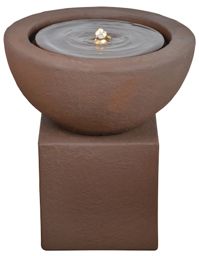 Heissner Gartenbrunnen-Sockel "Cube", Terracotta (016611-17)