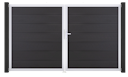 Vorschaubild GroJa Solid Grande Tor 2-flügelig 3000 x 1800 mm, Alu-Rahmen EV1