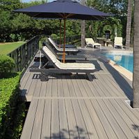 Fiberdeck Premium WPC-Terrassendiele Light grey massiv 23 mm