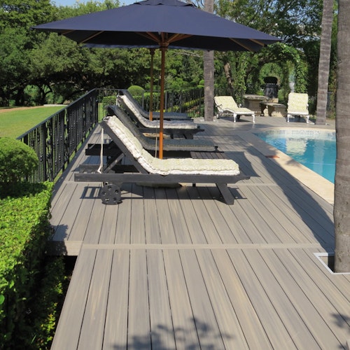 Fiberdeck Premium WPC-Terrassendiele RHK Light grey 23 x 138 mm