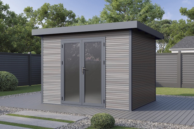 Wolff Finnhaus WPC Gartenhaus Avela im Rhombus-Design - 28 mm