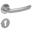 Vorschaubild Griffwerk Jette JETTE CRYSTAL PIATTA S -Edelstahl matt Rosettengarnitur rund -Flachrosette -PZ TS 37-45mm