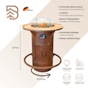 Vorschaubild Badeko Stehtischofen ,,Gasfeuer" Ambiente in Edelrostoptik