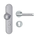 Vorschaubild Griffwerk Kombi-Schutzbeschlag TITANO SB_882 mit Griff LOREDANA 72mm Zylinderabdeckung Tür 38-50mm LOREDANA Edelstahl poliert-matt