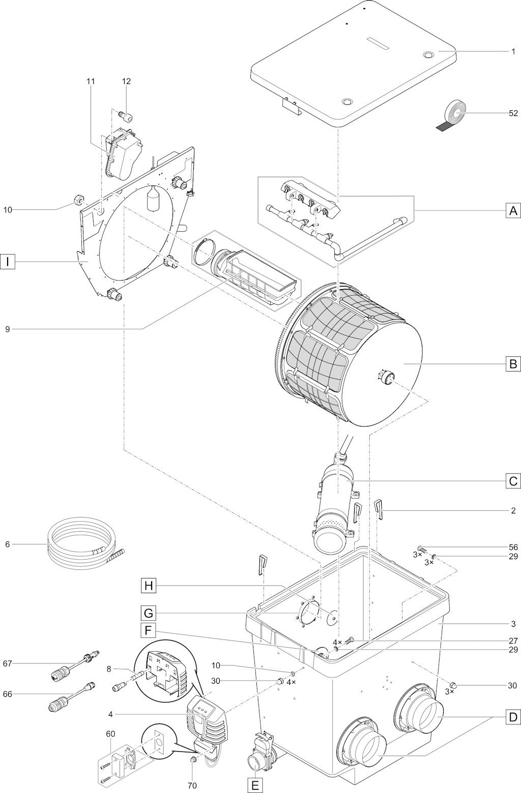 Explosionszeichnung Ersatzteile