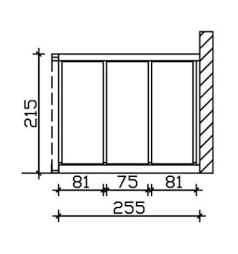 Skan Holz Seitenwände aus Polycarbonat für Terrassendach (Wandanbau)