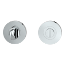 Vorschaubild Griffwerk Schlüsselrosettenpaar Zink rund mit Zierring WC Schraubtechnik Chrom-Nickelmatt