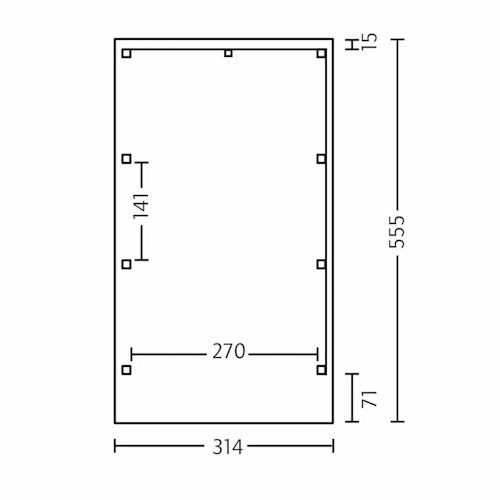 Skan Holz Carport Friesland 314x555 cm inkl. Rück- und Seitenwände Sparset 1