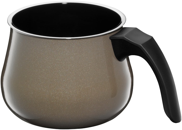 WMF Fusiontec Mineral Mini-Topf mit Glasdeckel, 12 cm, Dark Brass