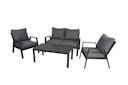 Vorschaubild Garden Pleasure Lounge Set VICTORIA, Aluminium / Kunststoffgewebe / Kissen 100 % Polyester