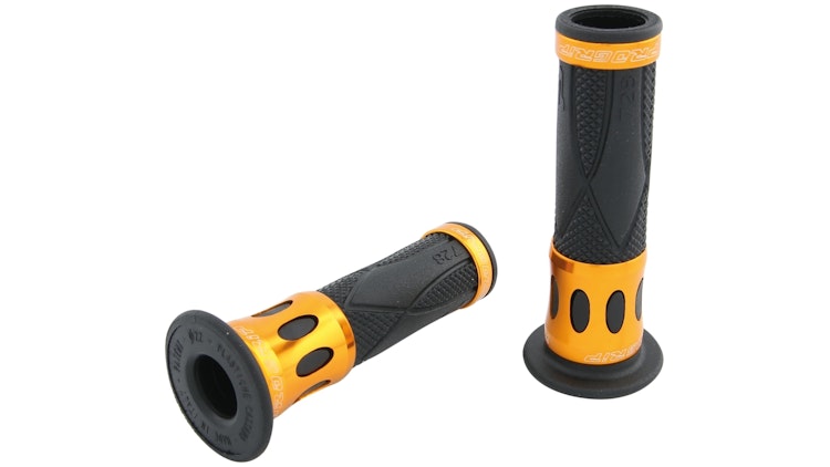 Progrip Griffgummi 728 Gold / Schwarz Offen Paar Ø22/25mm Länge 122mm