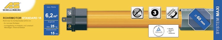 Schellenberg Rohrmotor Maxi STANDARD 15Nm
