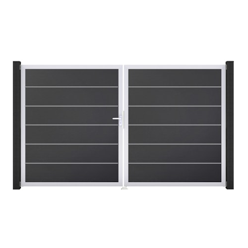 GroJa BasicLine Premium Doppeltor Rahmen Aluminium EV1 3000 x 1800 mm