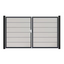 Vorschaubild GroJa BasicLine Premium Doppeltor Rahmen Aluminium Anthrazitgrau 3000 x 1800 mm