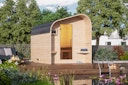 Vorschaubild Karibu Gartensauna/Saunafass Fasshaus 2 asymmetrisch inkl. gratis Sauna-Zubehörset im Wert von 234,94 €