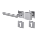 Vorschaubild Griffwerk Wechselgarnitur VAYA 137 TRI fast2fix Fast2Fix GK3 Rosetten eckig Knopf SQUARE Edelstahl matt L