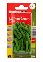 FISCHER Spreizdübel SX Plus 6x30 GREEN K (30 Stück) 567860