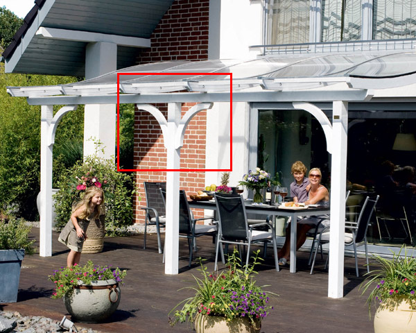 Kopfband für Terrassenüberdachung Venezia und Sanremo